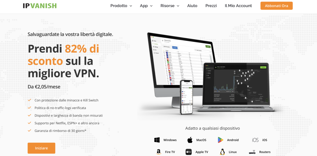 Recensione di IPVanish VPN